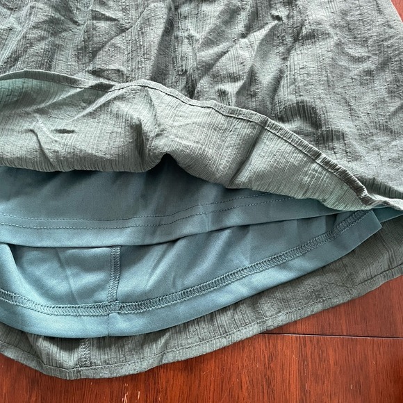 Women's Flutter Sleeve Mini Dress Hunter Green Size S Tie‎ Back Fairy Party Soft - Picture 11 of 14